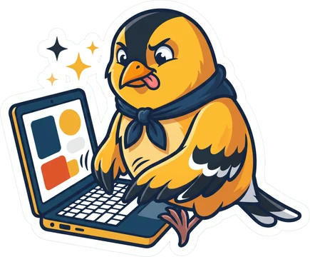 Pip at the laptop