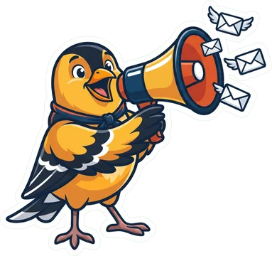 Pip with a megaphone