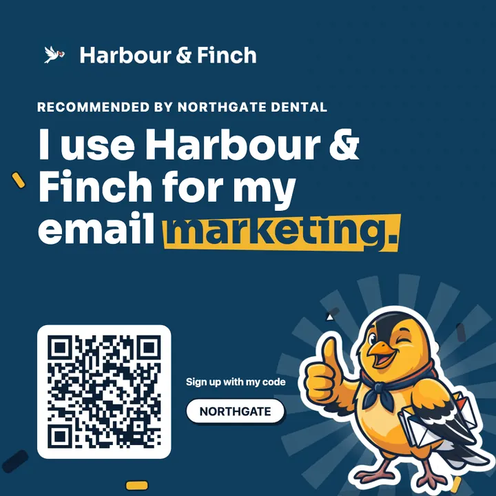 A square referral graphic with the customer’s code